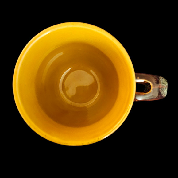 Vintage Studio Pottery Mug Brown Green Textured Drip Glaze 4.75"x4.5" Handmade - Picture 5 of 6